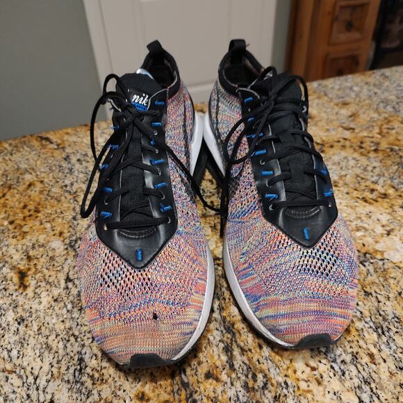 Nike Air Max Flyknit Racer Multicolor Black Racer Blue Men's Sz 10 FD2765-900 - Picture 9 of 14